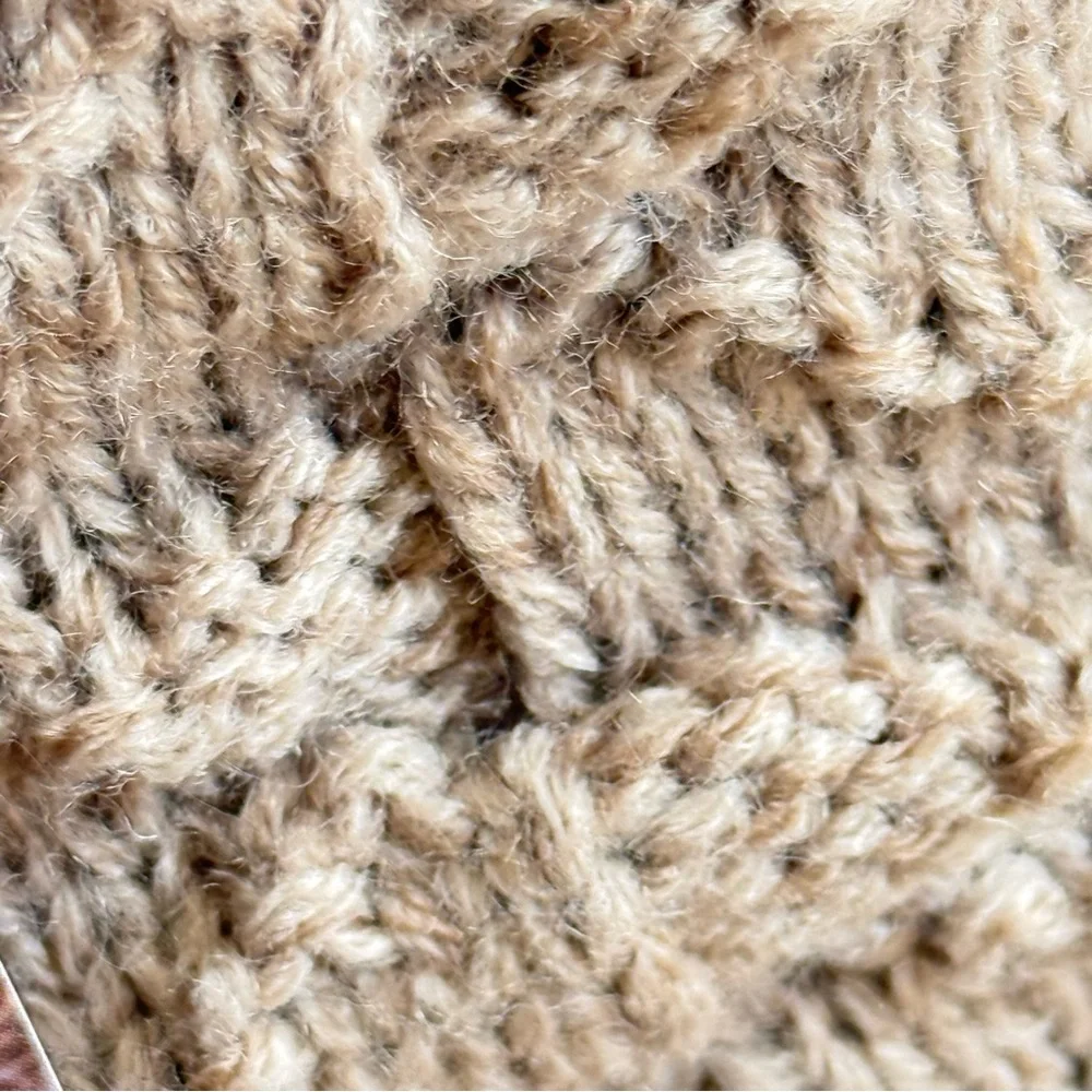 Muk Luks‎ Essentials Women Boots 6W Beige Knit Winter Suede Water Resistant Cozy